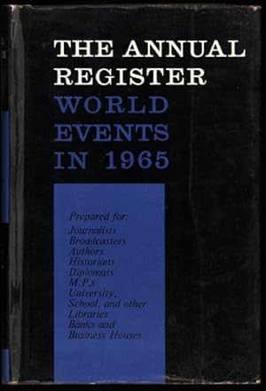 Imagen del vendedor de Annual Register, The. World Events in 1965 a la venta por Sapience Bookstore