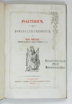 Seller image for Psalterium. Romana lyra redditum. for sale by Antiquariat INLIBRIS Gilhofer Nfg. GmbH