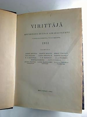Virittäjä - 1951 / - Kotikielen Seuran Aikakauslehti.