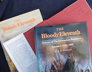 Imagen del vendedor de The Bloody Eleventh: history of the Devonshire Regiment. Volume i, 1685-1815; volume ii, 1815-1914; volume iii, 1915-1969 a la venta por James Fergusson Books & Manuscripts