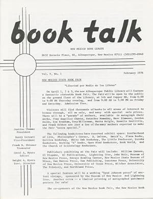 Seller image for Book Talk. Vol. V, No. 1. February 1976 for sale by Kaaterskill Books, ABAA/ILAB