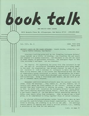 Seller image for Book Talk. Vol. VIII, No. 2. March 1979. Writer's Oasis on the Llano Estacado for sale by Kaaterskill Books, ABAA/ILAB