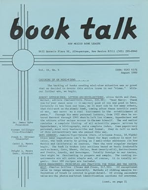 Seller image for Book Talk. Vol. IX, No. 4. August 1980 for sale by Kaaterskill Books, ABAA/ILAB