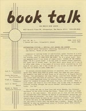 Seller image for Book Talk. Vol. XI, No. 2. April 1982. Southwestern Fiction - Revival Just Around the Corner for sale by Kaaterskill Books, ABAA/ILAB