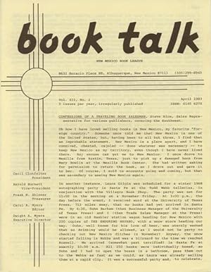 Seller image for Book Talk. Vol. XII, No. 2. April 1983. Confessions of a Traveling Book Salesman for sale by Kaaterskill Books, ABAA/ILAB
