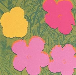 Flowers 1970 in Spring Green, Pine Green, Rose, Rose Pink and Buttercup Yellow.