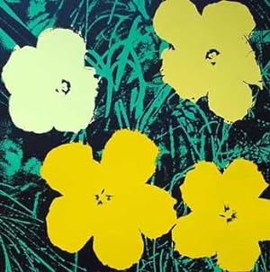Flowers 1970 in Ming Green, Chartreuse, Buttercup Yellow, Old Gold and Black.