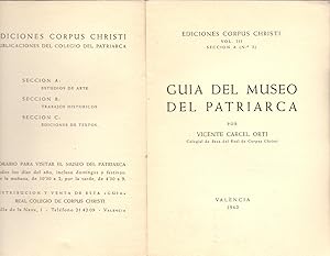 Seller image for GUIA DEL MUSEO DEL PATRIARCA for sale by Libreria 7 Soles