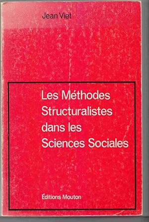 Immagine del venditore per Les Methodes Structuralistes dans les Sciences Sociales venduto da Sweet Beagle Books