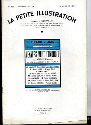 Seller image for L'ENVERS VAUT L'ENDROIT. Spectacle en trois actes. for sale by Librairie CLERC