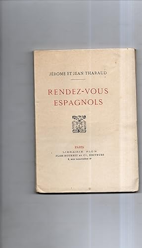 Imagen del vendedor de RENDEZ-VOUS ESPAGNOLS. a la venta por Librairie CLERC