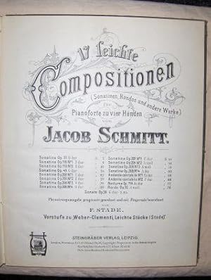 17. leichte Compositionen (Sonatinen, Rondos und andere Werke) für Pianoforte zu vier (4) Händen ...