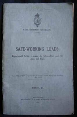 Safe-Working Loads : Departmental Tables governing the Safe-working Loads for Chains and Ropes