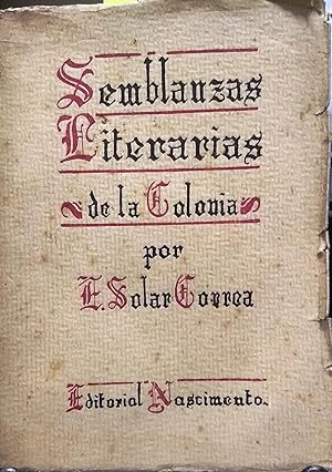 Bild des Verkufers fr Semblanzas literarias de la Colonia zum Verkauf von Librera Monte Sarmiento