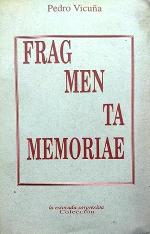 Seller image for Fragmenta memoriae for sale by Librera Monte Sarmiento