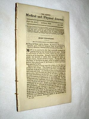 Bild des Verkufers fr The London Medical and Physical Journal, 1819, October. Structure of the Brain, Treatment of Hysteria, Polypus of Throat, Bronchotomy, Etc. zum Verkauf von Tony Hutchinson