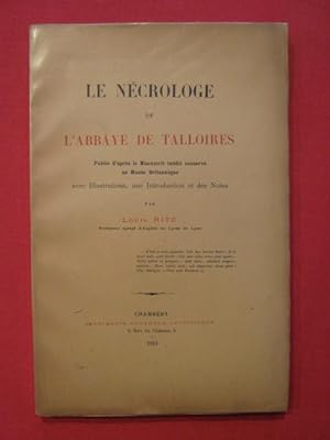 Seller image for Le n�crologe de l'abbaye de Talloires for sale by Tant qu'il y aura des livres