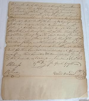 Immagine del venditore per Farm Bill of Sale, Allegany County, Maryland (original document, 1796) venduto da Sequitur Books