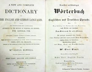 Image du vendeur pour Neues vollstndiges Wrterbuch der Englischen und Deutschen Sprache. 2 Teile in 1 Band. 4. Stereotyp-Ausgabe. Braunschweig, Westermann, 1853. XXII, 398 S.; XXII, 420 S. Hldr.d.Zt.; beschabt. - Tlw. etw. stockfleckig. mis en vente par Jrgen Patzer