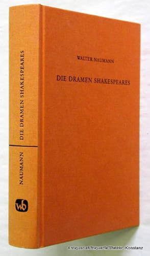 Bild des Verkufers fr Die Dramen Shakespeares. Darmstadt, Wissenschaftliche Buchgesellschaft, 1978. IX, 560 S., 1 Bl. Or.-Pp. (ISBN 3534078438). zum Verkauf von Jrgen Patzer