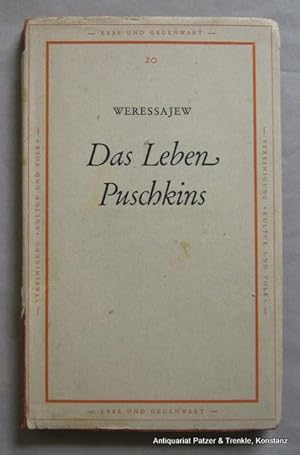 Seller image for Das Leben Puschkins. Biographische Skizze. bersetzt von Olga Halperin. - Maxim Gorki. ber Puschkin. Notizen. bersetzt von Josef Kagan. Basel, Mundus-Verlag, 1945. Kl.-8vo. Mit Portrt. 141 S., 1 Bl. Or.-Pp. (Erbe u. Gegenwart, 20). for sale by Jrgen Patzer