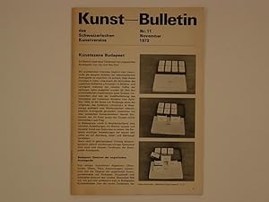 Imagen del vendedor de Kunst-Bulletin Nr. 11 November 1973 a la venta por A Balzac A Rodin