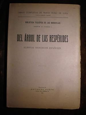 Seller image for Del rbol de las Hesprides. Cuentos teosficos espaoles for sale by Librera Antonio Azorn