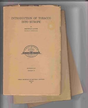 Seller image for Introduction of Tobacco Into Europe; Tobacco and its Use in Asia; Tobacco and its Use in Africa (3 Volumes) for sale by Sweet Beagle Books
