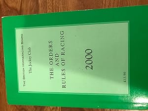 Image du vendeur pour The Orders and Rules of Racing 2000 mis en vente par Oopalba Books