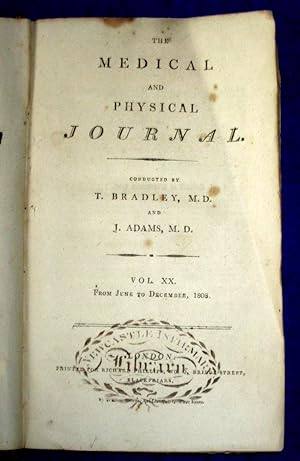 Bild des Verkufers fr The Medical and Physical Journal, 1808, June to December. Vol XX. zum Verkauf von Tony Hutchinson