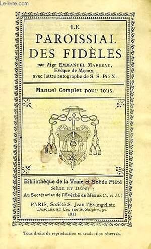 Bild des Verkufers fr LE PAROISSIAL DES FIDELES zum Verkauf von Le-Livre