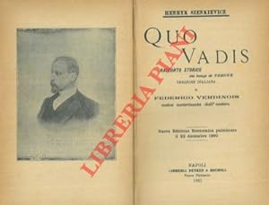 Seller image for Quo vadis. Racconto storico dei tempi di Nerone. versione italiana di Federigo Verdinois. for sale by Libreria Piani