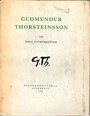 Image du vendeur pour Gudmundur Thorsteinsson [1891-1924] mis en vente par Purpora Books