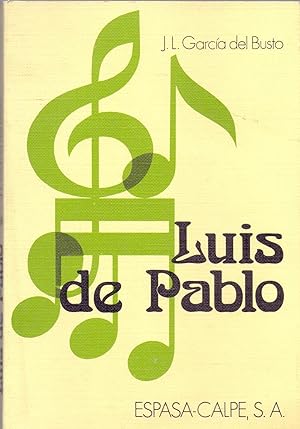 Immagine del venditore per LUIS DE PABLO venduto da Libreria 7 Soles