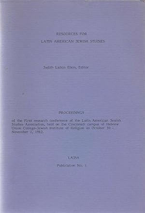 Seller image for RESOURCES FOR LATIN AMERICAN JEWISH STUDIES for sale by Dan Wyman Books, LLC