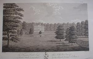 Bild des Verkufers fr Fine Original Antique Engraving Illustrating a North West View of Liswis Hall in Staffordshire. zum Verkauf von Rostron & Edwards