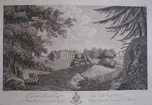 Bild des Verkufers fr Fine Original Antique Engraving Illustrating a South East View of Hamstead in Staffordshire. zum Verkauf von Rostron & Edwards