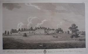 Bild des Verkufers fr Fine Original Antique Engraving Illustrating a South West View of Penn Hall in Staffordshire. zum Verkauf von Rostron & Edwards