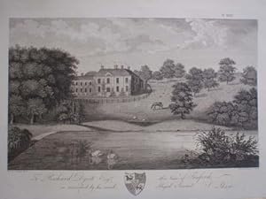 Fine Original Antique Engraving Illustrating a View of Freeford in Staffordshire.