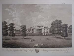 Fine Original Antique Engraving Illustrating a South View of Kings Bromley in Staffordshire.