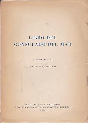 Imagen del vendedor de Libro del Consulado del Mar a la venta por LIBRERA GULLIVER