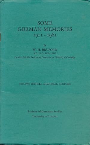 Seller image for Some German Memories, 1911 - 1961 for sale by Barter Books Ltd