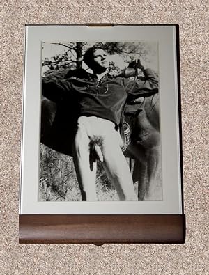 Seller image for MALE NUDE: "YOUNG EQUESTRIAN WITH HORSE" BLACK-AND-WHITE PHOTOGRAPH - Rare Fine Framed Original Vintage Silver-Gelatin Photographic Print - ONLY COPY ONLINE for sale by ModernRare