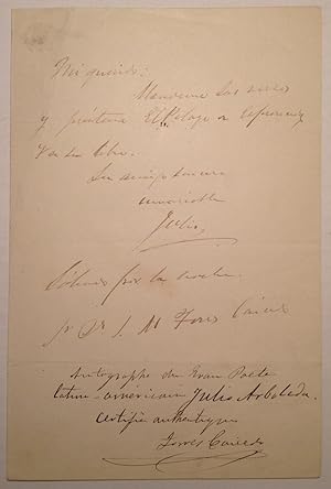 Rare Autographed Letter Signed "Julio" in Spanish