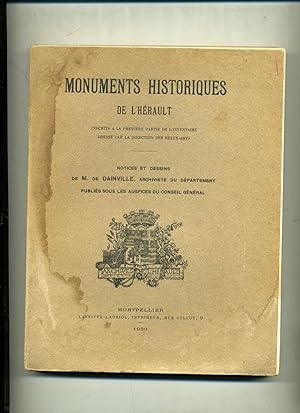 MONUMENTS HISTORIQUES DE L' HERAULT ( inscrits à la première partie de l'inventaire dressé par la...