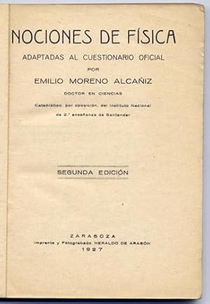 Seller image for Nociones de Fsica. Segunda edicin. for sale by Hesperia Libros