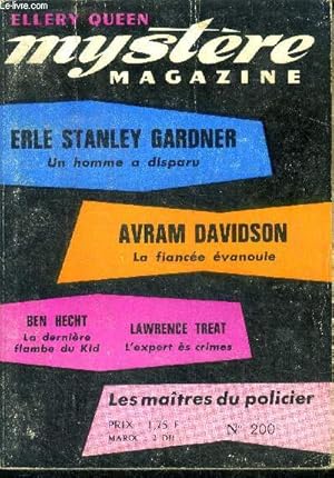 Image du vendeur pour Mystere Magazine N200 - septembre 1964- Un homme a disparu- La fiance vanouie- La dernire flambe du Kid- L'expert s crimes - colis a contenu ignore- un mort un peu la- le chat passe en jugement- verdict- le crime passe en jugement. mis en vente par Le-Livre