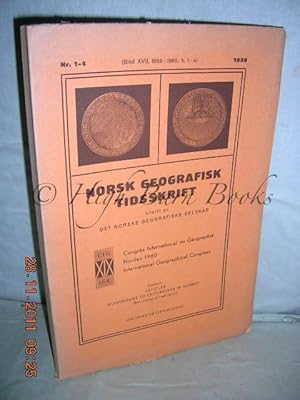 Norsk Geografisk Tidsskrift (Nr 1-4 Bind XVII 1959-1960 h. 1-4 1959)