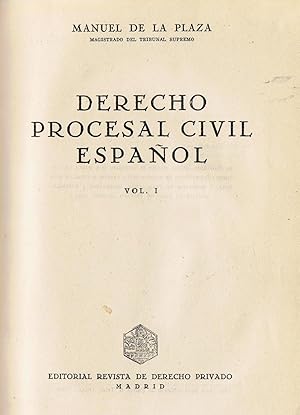 DERECHO PROCESAL CIVIL ESPAÑOL. 2 Tomos