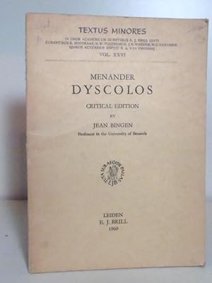 Menander: Dyscolos, Critical Edition [Textus Minores, vol. XXVI]